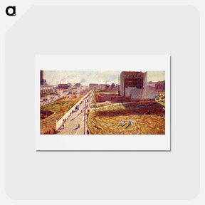 アートポストカード-Factories At Porta Romana - ウンベルト ボッチョーニ  Postcard.