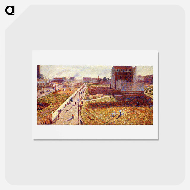 アートポストカード-Factories At Porta Romana - ウンベルト ボッチョーニ  Postcard.