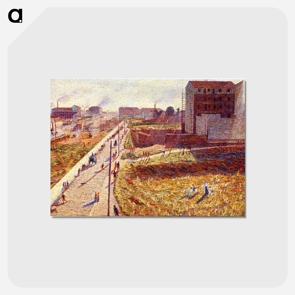 アートポストカード-Factories At Porta Romana - ウンベルト ボッチョーニ  Postcard.