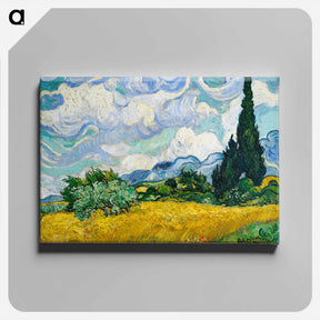 アートパネル-Wheat Field with Cypresses - フィンセント ファン ゴッホ Canvas.