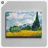 Wheat Field with Cypresses - フィンセント ファン ゴッホ Canvas.