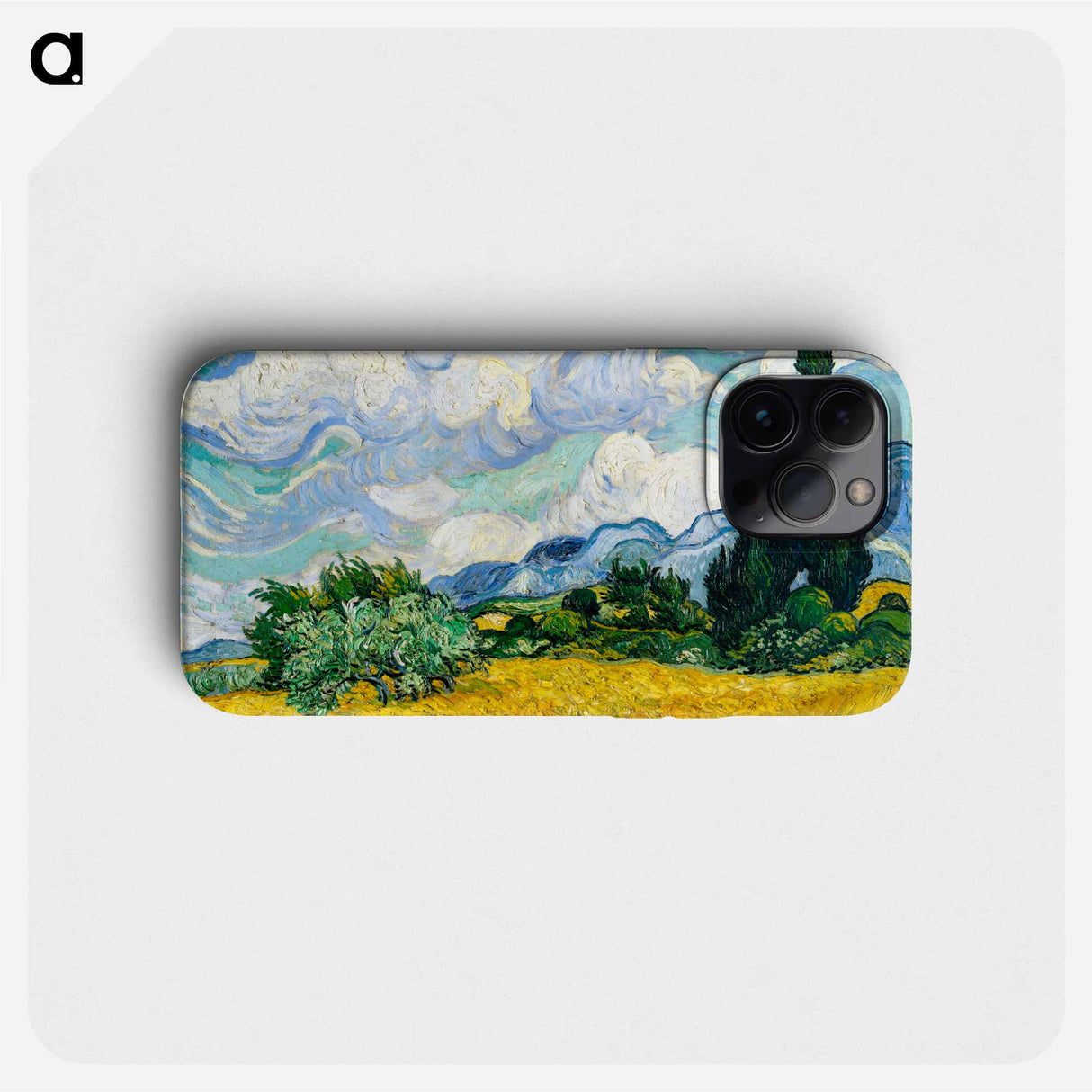 Wheat Field with Cypresses - フィンセント ファン ゴッホ Phone Case.