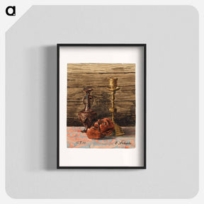 アートポスター-Still Life with Candlestick, Vase and Mask
 - ウィーン博物館 Poster.