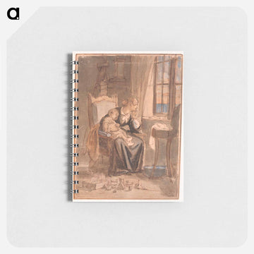 At dusk. Mrs Marstrand with her son Poul - ヴィルヘルム マーストランド Memo.