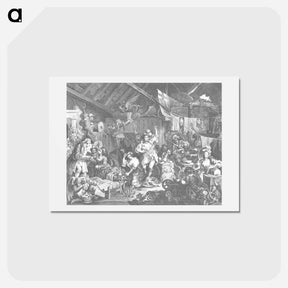 アートポストカード-Strolling Actresses Dressing in Barn - ウィリアム ホガース Postcard.
