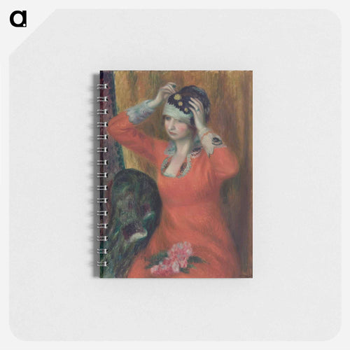 Girl in Red Dress Pinning on Hat - ウィリアム ジェームス グラッケンズ Memo.