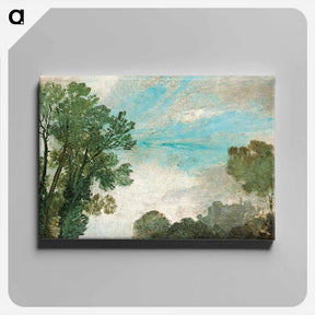 アートパネル-Tree Tops and Sky, Guildford Castle - ウィリアム ターナー Canvas.