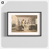 Illustration of the cloth dresser from The Costume of Yorkshire - 19世紀のヨークシャー Poster.