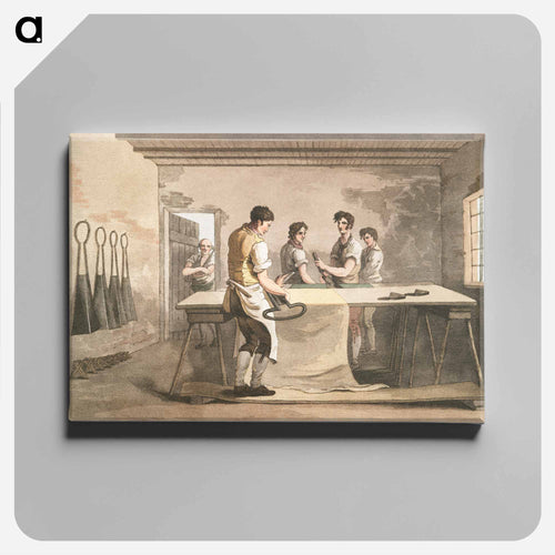 Illustration of the cloth dresser from The Costume of Yorkshire - 19世紀のヨークシャー Canvas.