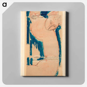 アートパネル-Caryatid: Rose and Blue - アメデオ モディリアーニ Canvas.