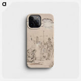 Eerik pyhä kastaa suomalaisia kupittaan lähteellä - アンダース エクマン Phone Case.
