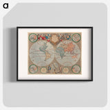A new map of the world - アンティーク地図 Poster.