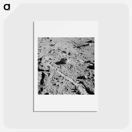 アートポストカード-Apollo 14 Lunar Landing Mission - アポロ月面着陸 Postcard.