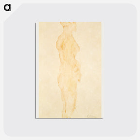 アートポストカード-Nude Standing, Side View - オーギュスト ロダン Postcard.