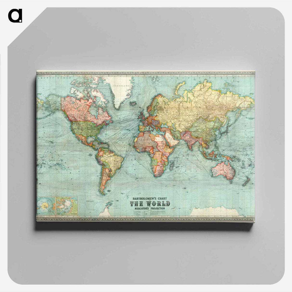 アートパネル-Bartholomew's World Chart
 - ボストン公共図書館 Canvas.