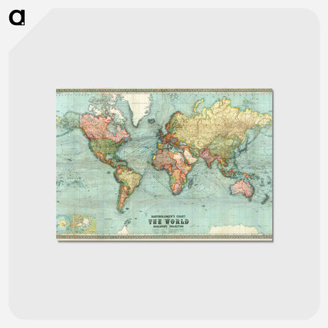 アートポストカード-Bartholomew's World Chart
 - ボストン公共図書館 Postcard.