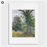 Chestnut trees in Osny - Camille Pissarro Poster.