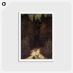 アートポストカード-The Chasseur in the Forest - カスパー ダーヴィト フリードリヒ Postcard.