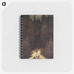 アートメモ帳-The Chasseur in the Forest - カスパー ダーヴィト フリードリヒ Memo.