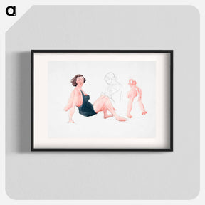 アートポスター-Three Women On the Beach, Provincetown - チャールズ デムス Poster.