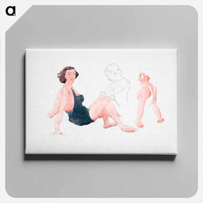 アートパネル-Three Women On the Beach, Provincetown - チャールズ デムス Canvas.