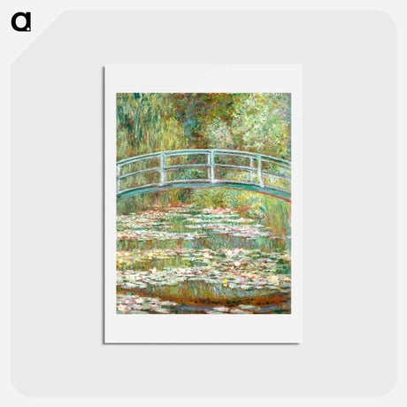 アートポストカード-Bridge over a Pond of Water Lilies - クロード モネ Postcard.