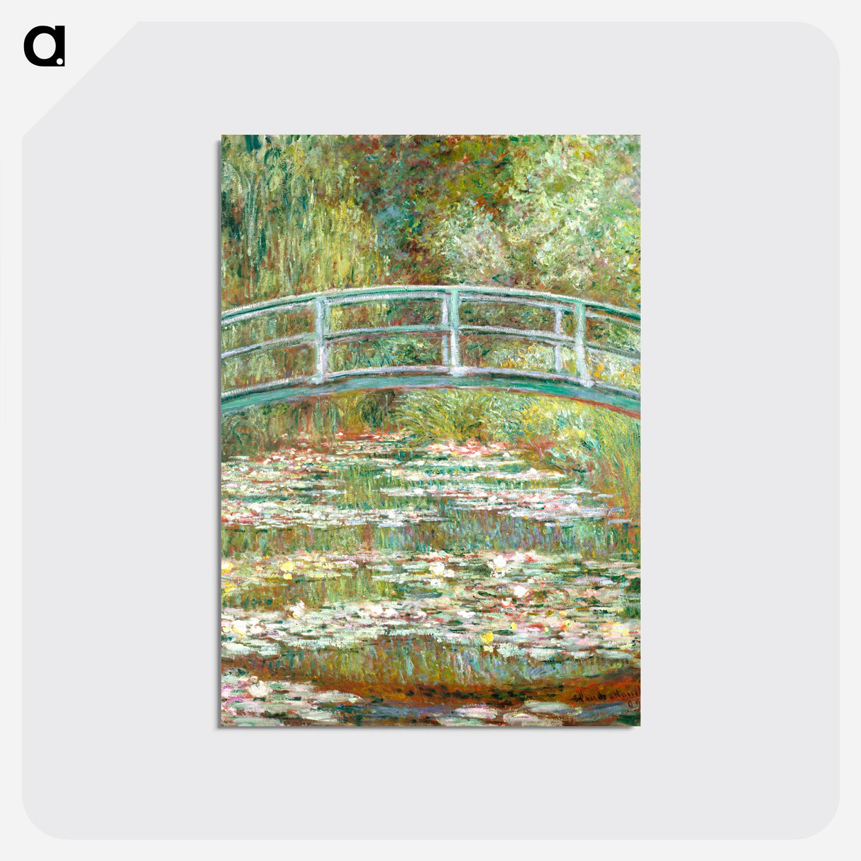 Bridge over a Pond of Water Lilies - クロード モネ Postcard.