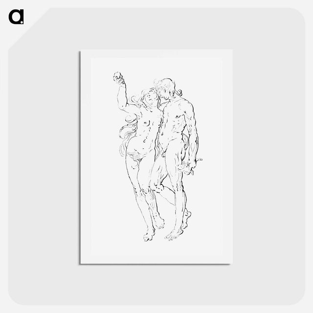 アートポストカード-Adam and Eve
 - コルネリス プロース ファン アムステル Postcard.