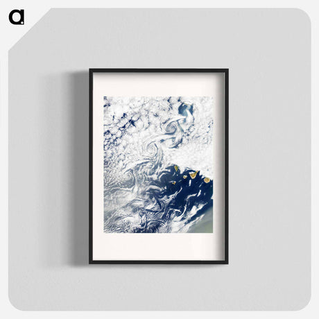 アートポスター-Cloud Vortices off Madeira and Canary Islands
 - 上空からの地球 Poster.