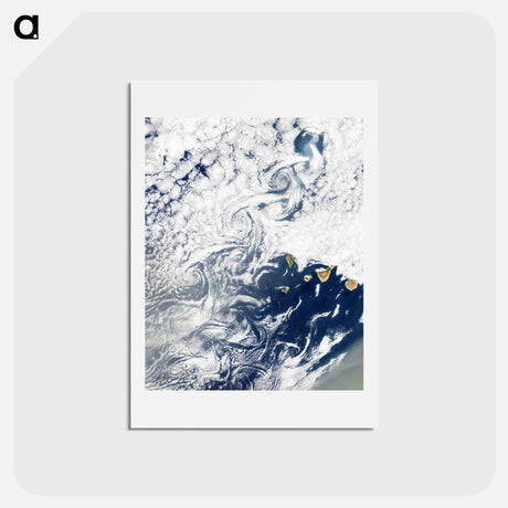 アートポストカード-Cloud Vortices off Madeira and Canary Islands
 - 上空からの地球 Postcard.