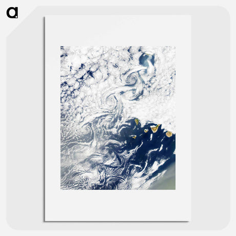 アートポスター-Cloud Vortices off Madeira and Canary Islands
 - 上空からの地球 Poster.