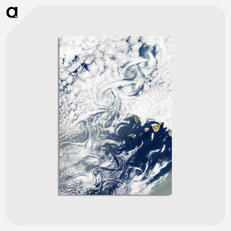 アートポストカード-Cloud Vortices off Madeira and Canary Islands
 - 上空からの地球 Postcard.