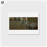 アートポストカード-Dancers in the Classroom - エドガー ドガ Postcard.
