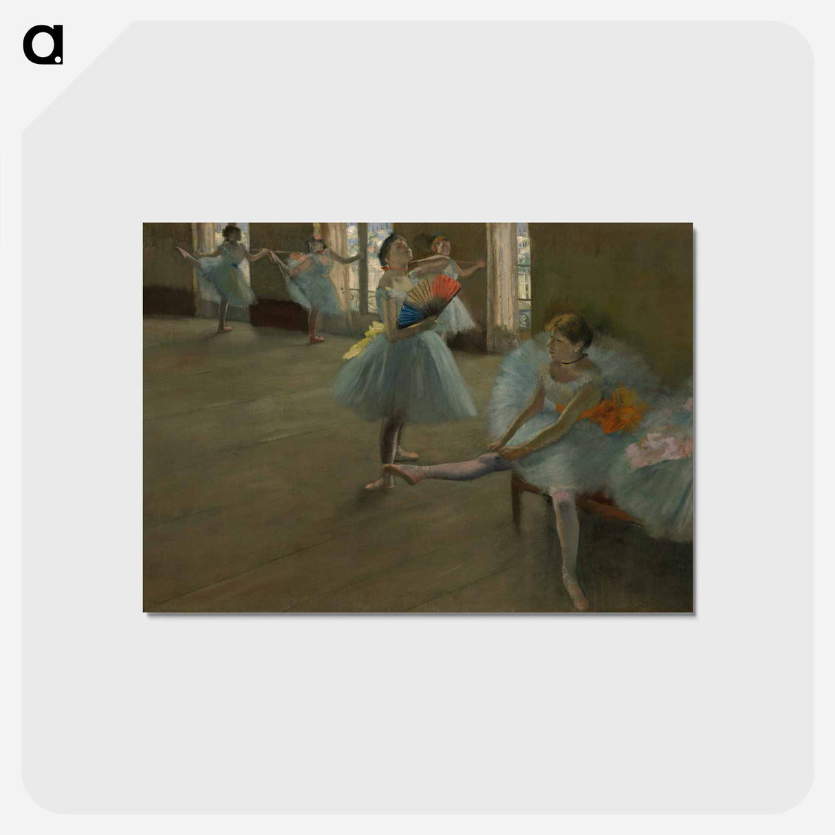 アートポストカード-Dancers in the Classroom - エドガー ドガ Postcard.