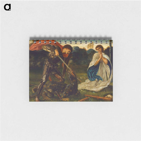 アートメモ帳-The fight- St George kills the dragon VI - エドワード バーン ジョーンズ Memo.
