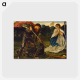 アートポストカード-The fight- St George kills the dragon VI - エドワード バーン ジョーンズ Postcard.