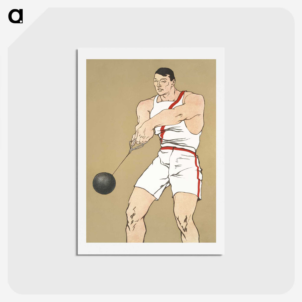 アートポストカード-Hammer Throw - エドワード ペンフィールド Postcard.