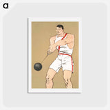 アートポストカード-Hammer Throw - エドワード ペンフィールド Postcard.