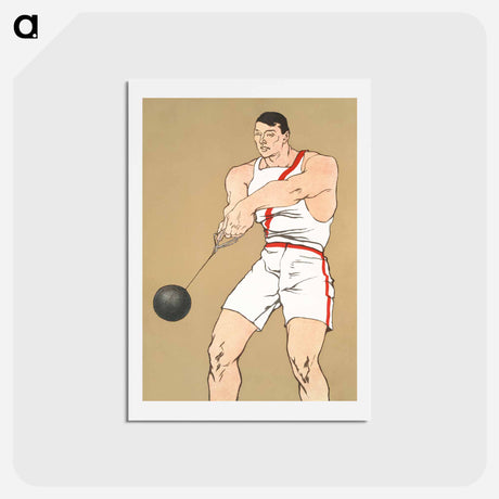 アートポストカード-Hammer Throw - エドワード ペンフィールド Postcard.