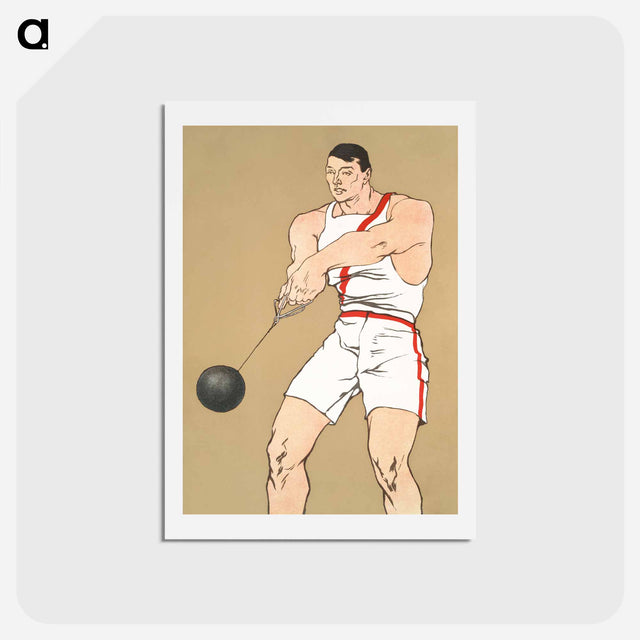 アートポストカード-Hammer Throw - エドワード ペンフィールド Postcard.
