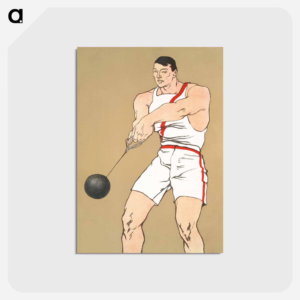 アートポストカード-Hammer Throw - エドワード ペンフィールド Postcard.