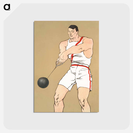 アートポストカード-Hammer Throw - エドワード ペンフィールド Postcard.