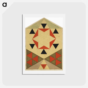 アートポストカード-Geometrische Studie - エゴン シーレ Postcard.