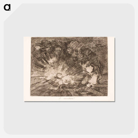 アートポストカード-Will it be resurrected? - フランシスコ デ ゴヤ Postcard.