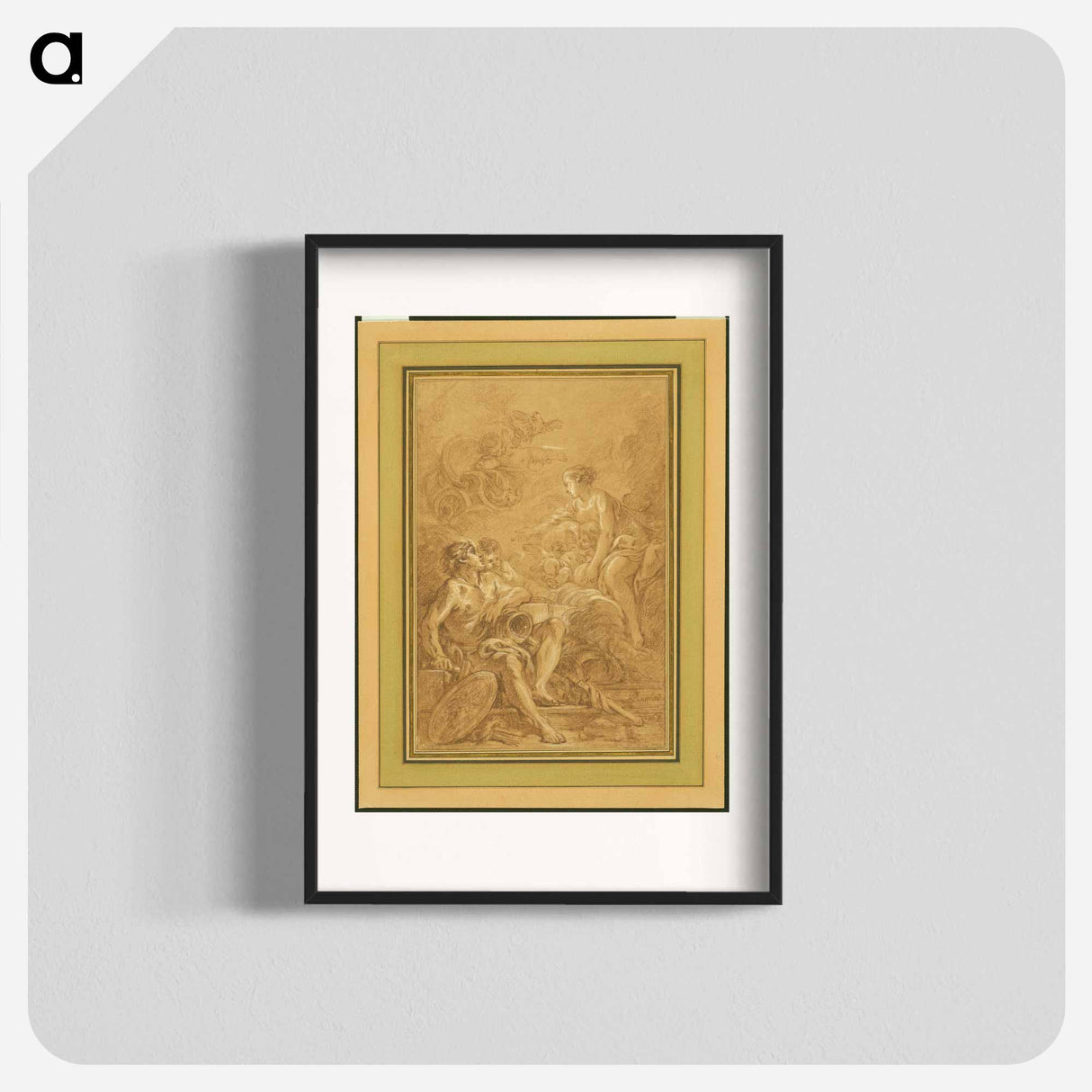 Venus Commanding Vulcan to Make Arms for Aeneas - フランソワ ブーシェ Poster.