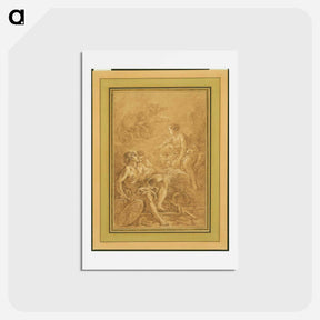 アートポストカード-Venus Commanding Vulcan to Make Arms for Aeneas - フランソワ ブーシェ Postcard.