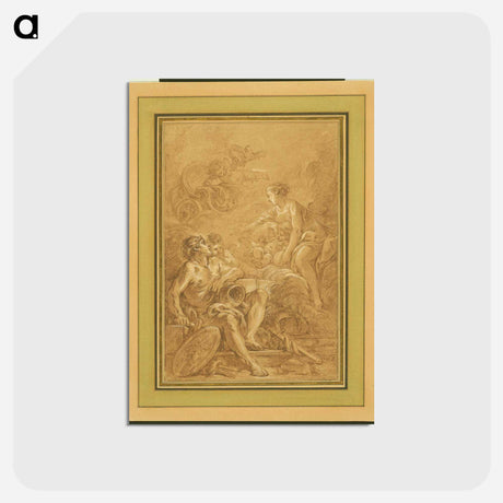 アートポストカード-Venus Commanding Vulcan to Make Arms for Aeneas - フランソワ ブーシェ Postcard.