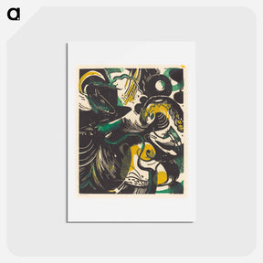 アートポストカード-Genesis II (Schopfungsgeschichte II) - フランツ マルク Postcard.