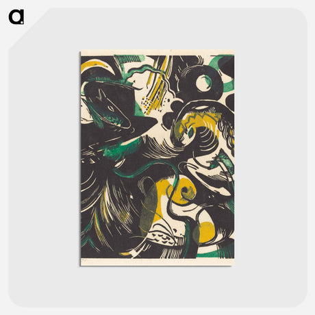 アートポストカード-Genesis II (Schopfungsgeschichte II) - フランツ マルク Postcard.