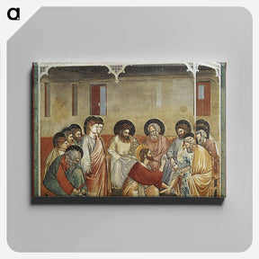 アートパネル-Christ Washing the Disciples' Feet - ジョット ディ ボンドーネ Canvas.